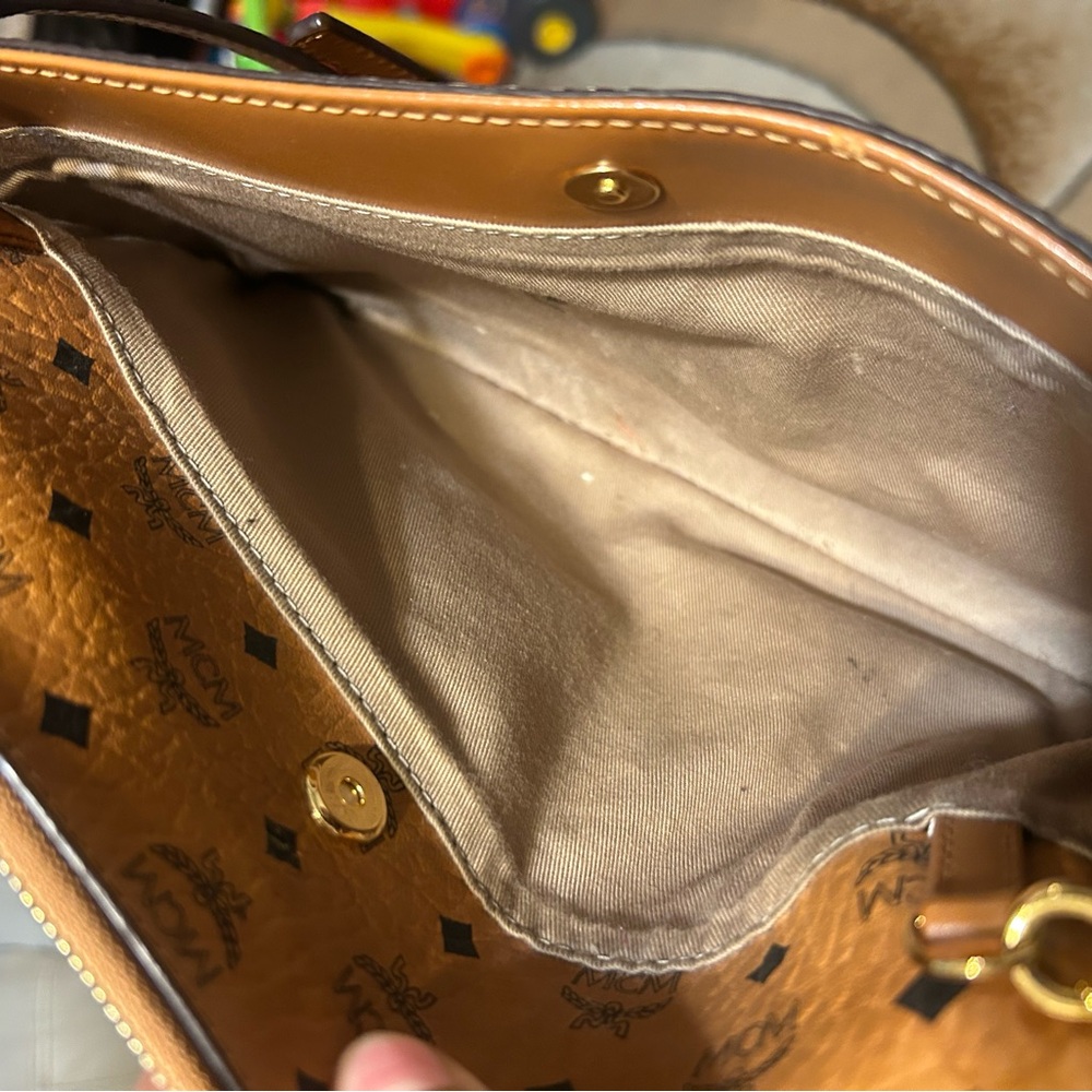 MCM Cognac Visetos Crossbody Bag - Picture 3 of 5